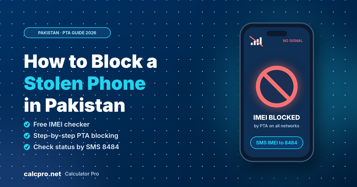 How to block a stolen or lost phone in Pakistan through PTA