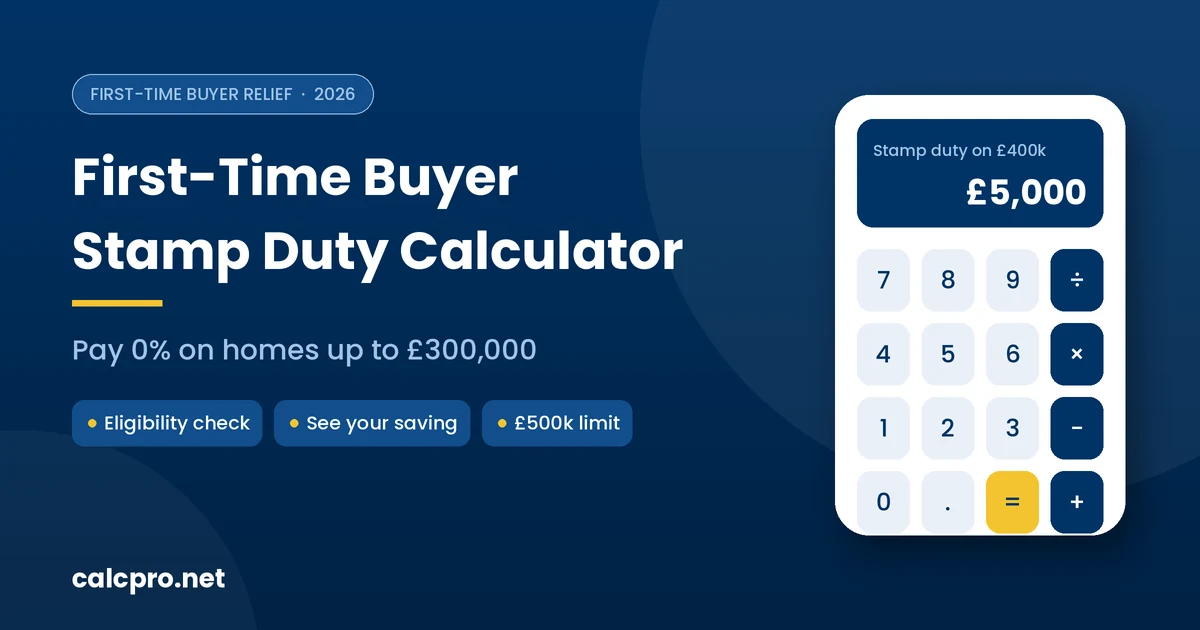 First-time buyer stamp duty calculator