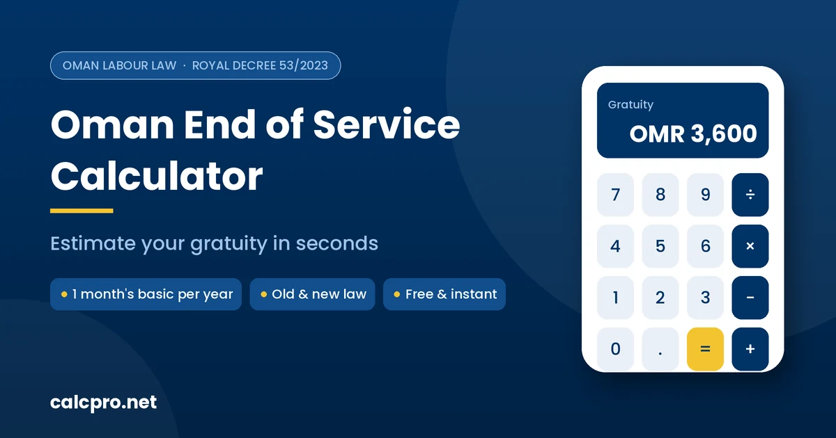 Oman end of service calculator