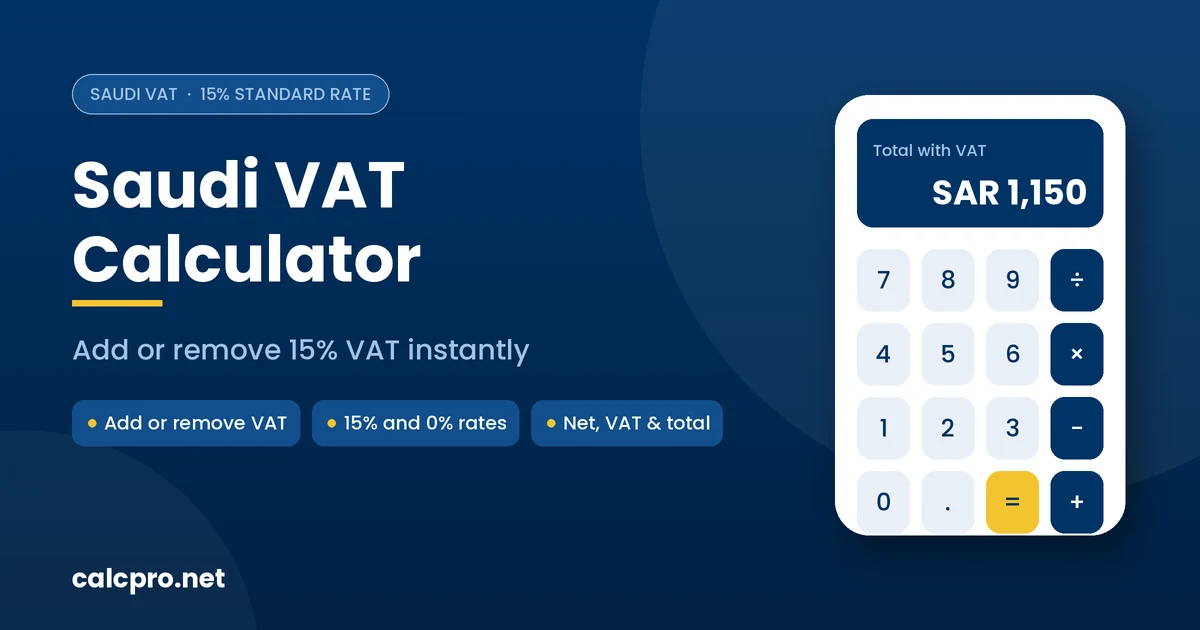 Saudi VAT calculator