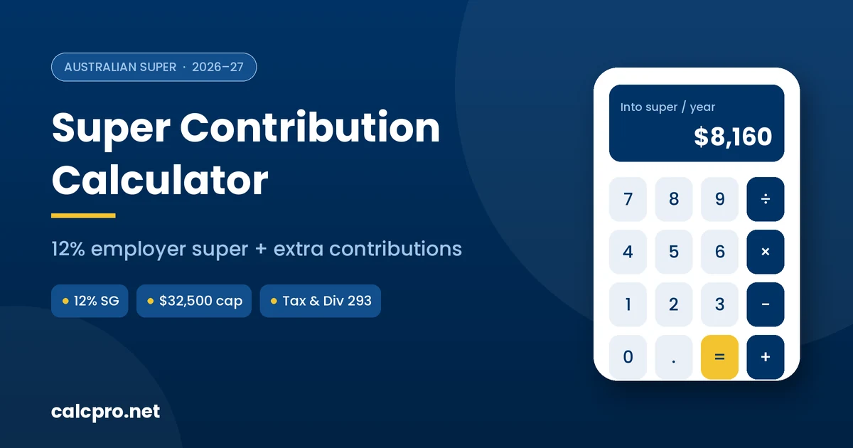 Super contribution calculator