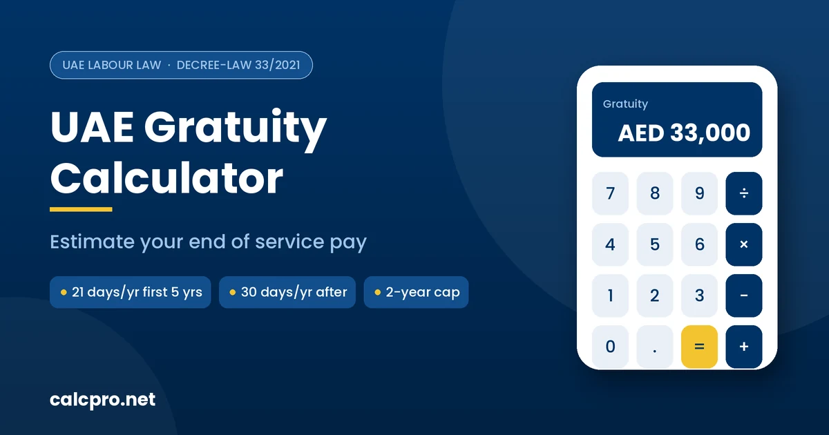 UAE gratuity calculator