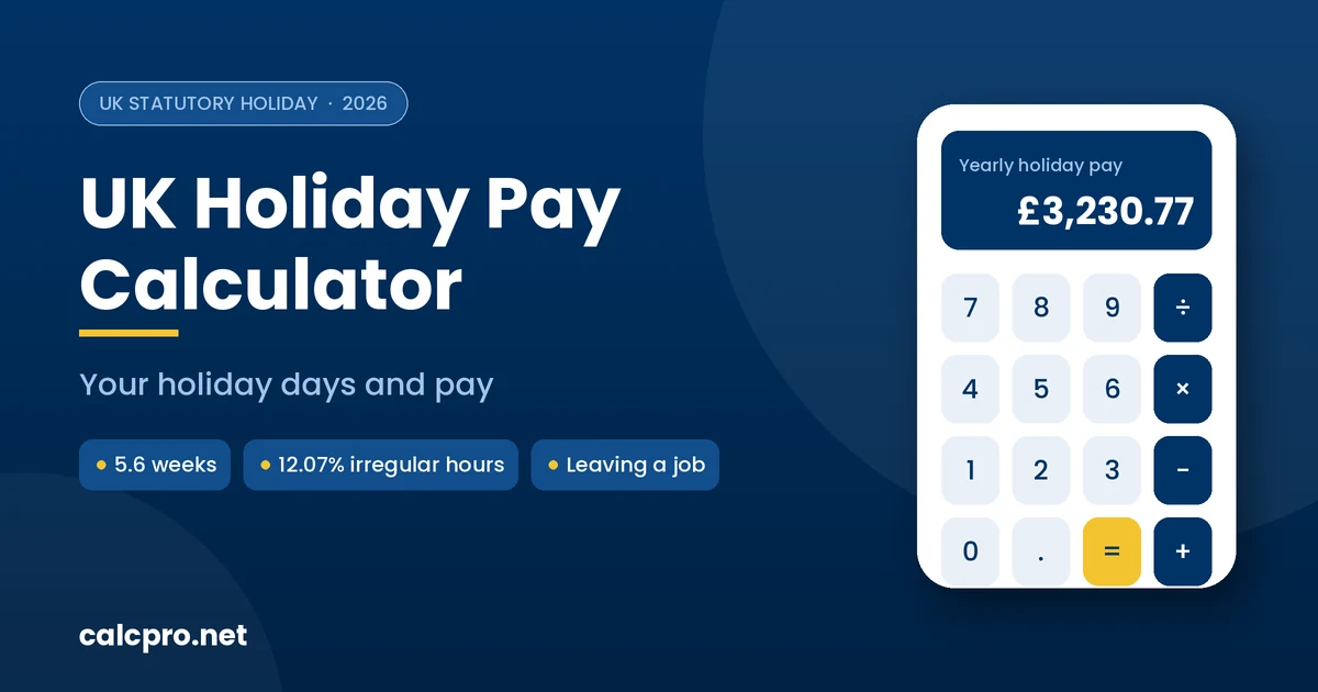 UK holiday pay calculator